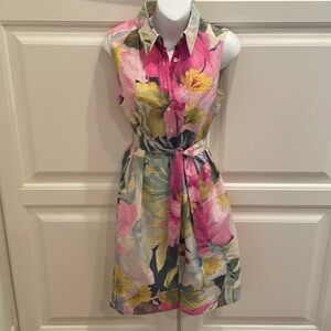 Craig Taylor Daphne sleeveless shirt dress sz xs RARE